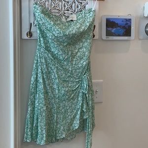 Strapless Mini Wrap Dress (M)
